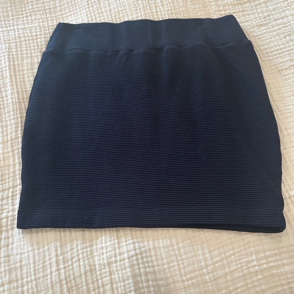 NWT MICHAEL STARS ALLY BLACK MINI SKIRT, OTTOMAN KNIT - SIZE M